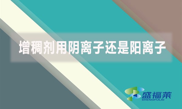 聚丙烯酰胺增稠劑用陰離子還是陽離子的？